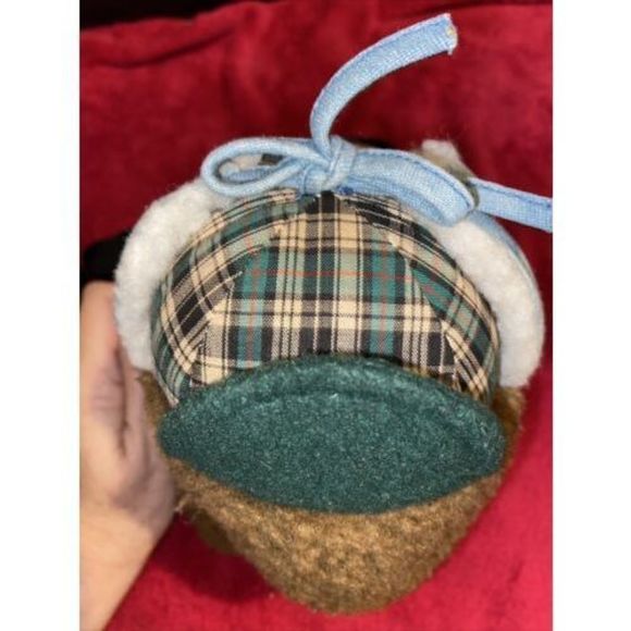 Vintage Hallmark 13” Groundhog w/ plaid hat plush toddler backpack - Picture 8 of 8